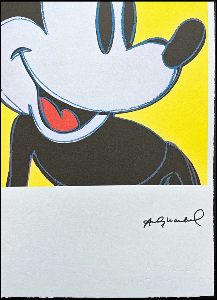 Andy Warhol - Mickey Mouse žlutý x/100 - edice Leo Castelli s certifikátem