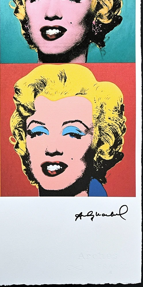 Andy Warhol - 4x Barevná Marilyn Monroe 30/100 - edice Leo Castelli s certifikátem