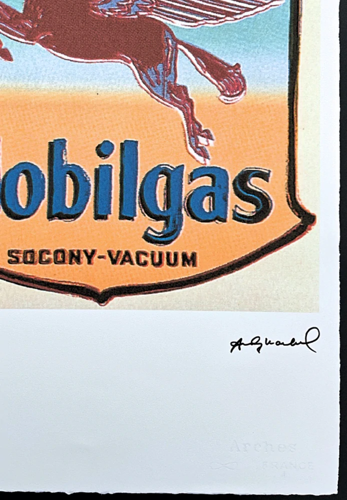 Andy Warhol - Mobilgas modro-oranžový 65/100 - edice Leo Castelli s certifikátem