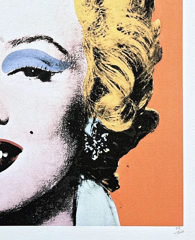 Andy Warhol - Marilyn Monroe oranžová 30/500 - signováno, 50x50cm, limitovaná edice CMOA s certifikátem