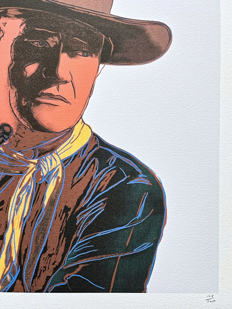 Andy Warhol - John Wayne 108/500 - signováno, 50x50cm, limitovaná edice CMOA s certifikátem