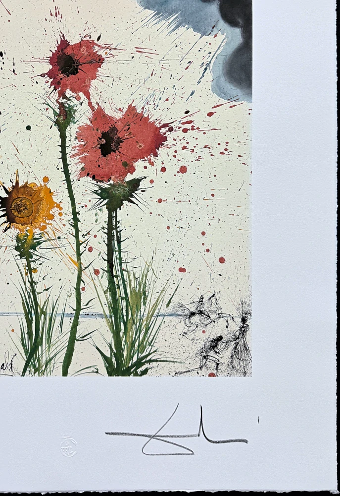 Salvador Dalí - Spring Explosive - signováno, limitovaná edice, 50x66cm