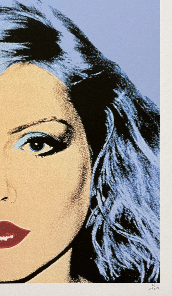 Andy Warhol - Debbie Harry modrá 35/500 - signováno, 50x50cm, limitovaná edice CMOA s certifikátem