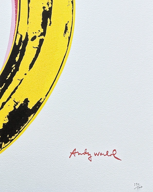 Andy Warhol - Banana 390/500 - signováno, 50x50cm, limitovaná edice CMOA s certifikátem
