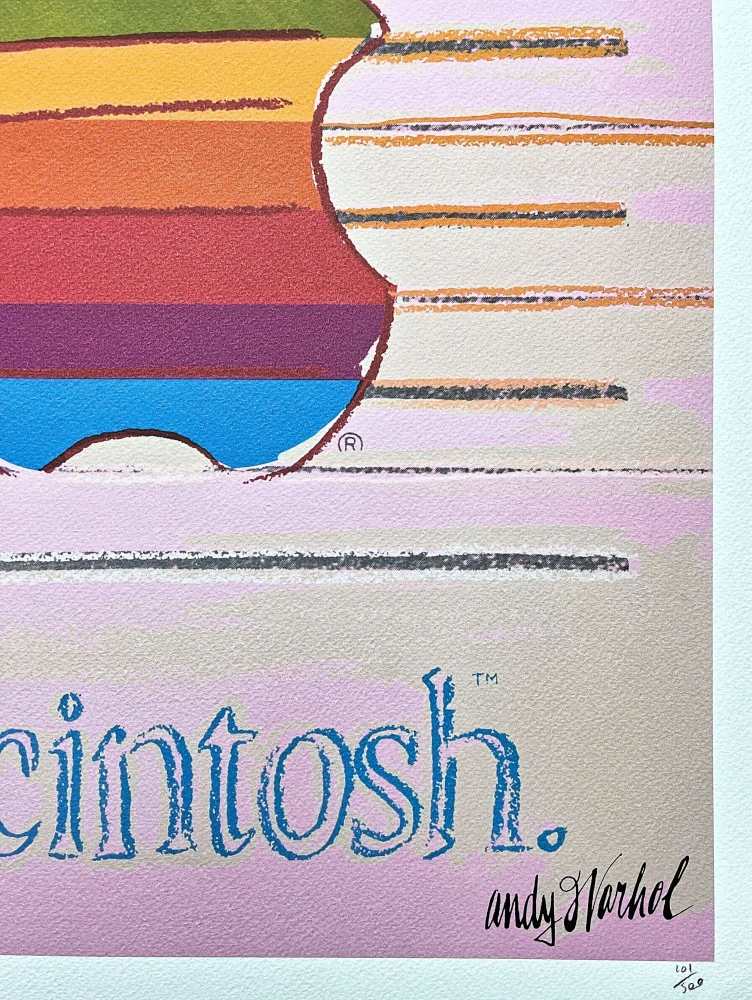 Andy Warhol - Apple Macintosh 101/500 - signováno, 50x50cm, limitovaná edice CMOA s certifikátem