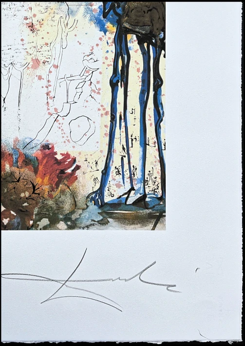 Salvador Dalí - The Tablets of the Law - signováno, limitovaná edice, 50x66cm