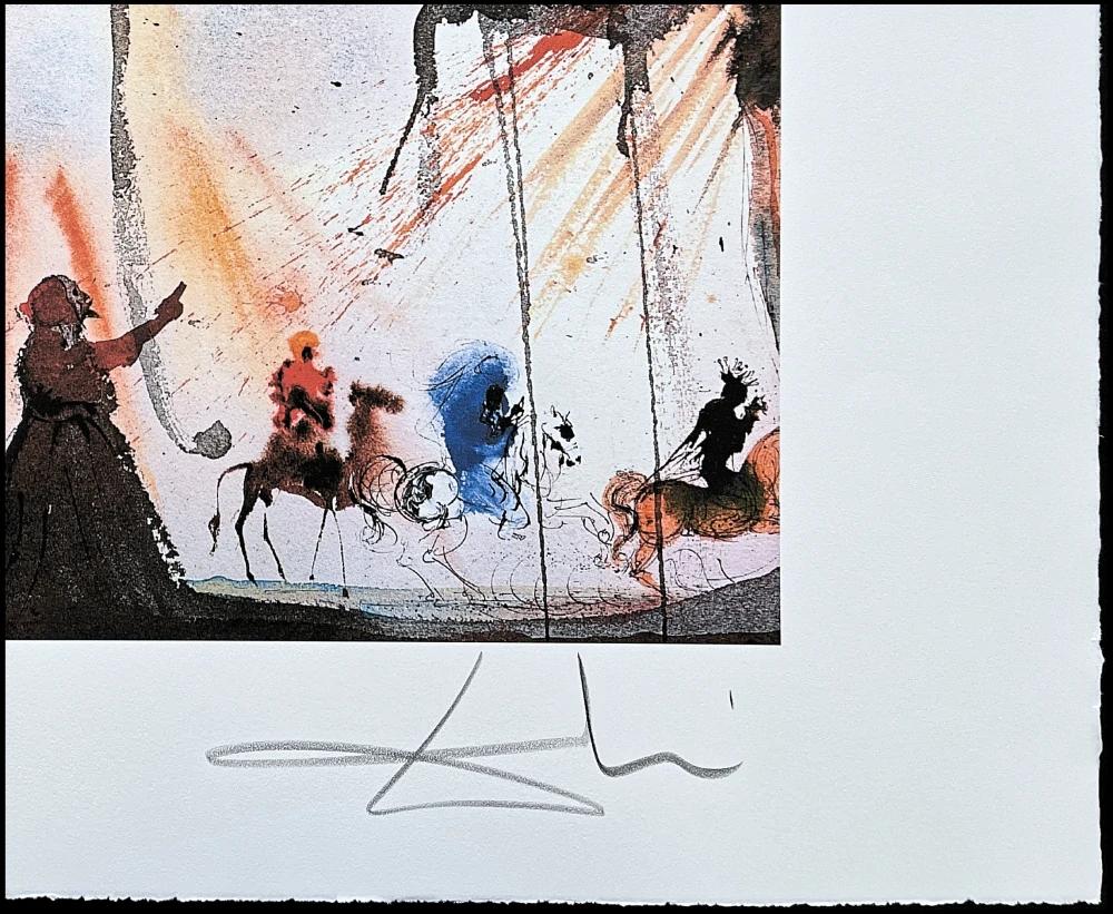 Salvador Dalí - They Will All Come from Saba - signováno, limitovaná edice, 50x66cm