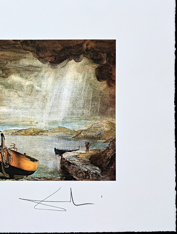 Salvador Dalí - The Angel of Port Lligat - signováno, limitovaná edice, 66x50cm