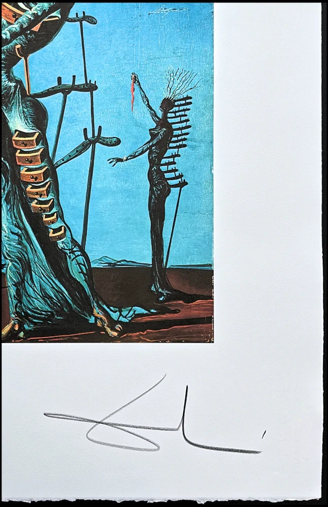 Salvador Dalí - The Burning Giraffe - signováno, limitovaná edice, 50x66cm