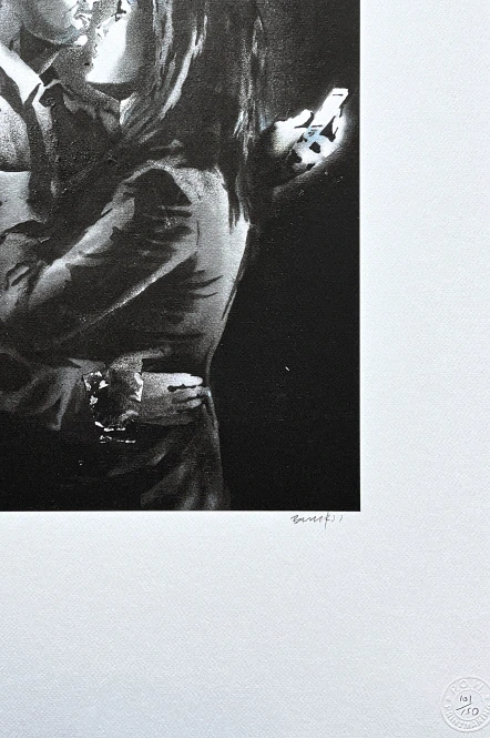 Banksy - Mobile lovers x/150 - číslovaná edice s certifikátem, 50x70cm