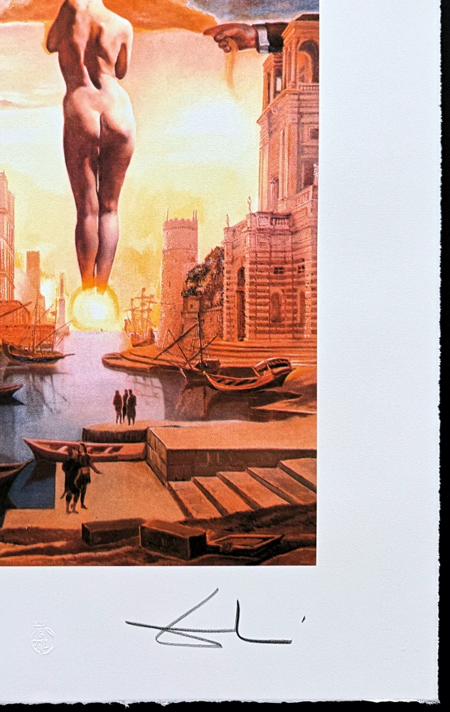 Salvador Dalí - La Main de Dali retirant la toison dòr - signováno, limitovaná edice, 50x66cm
