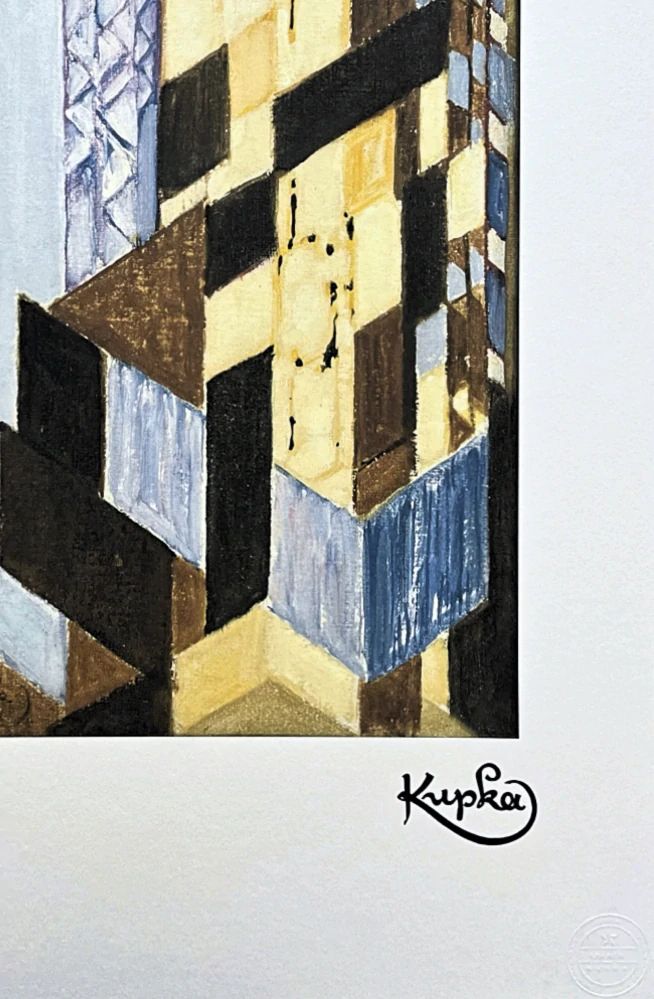 František Kupka - Vertikální a diagonální plány x/350 - limitovaná edice s certifikátem, 50x70cm
