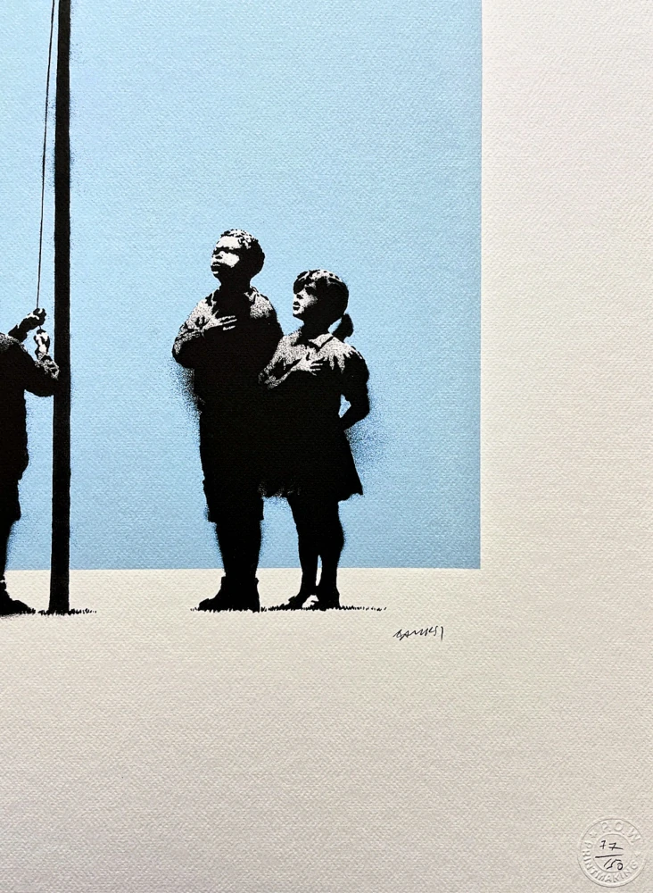 Banksy - Very little helps 77/150 - číslovaná edice s certifikátem, 50x70cm