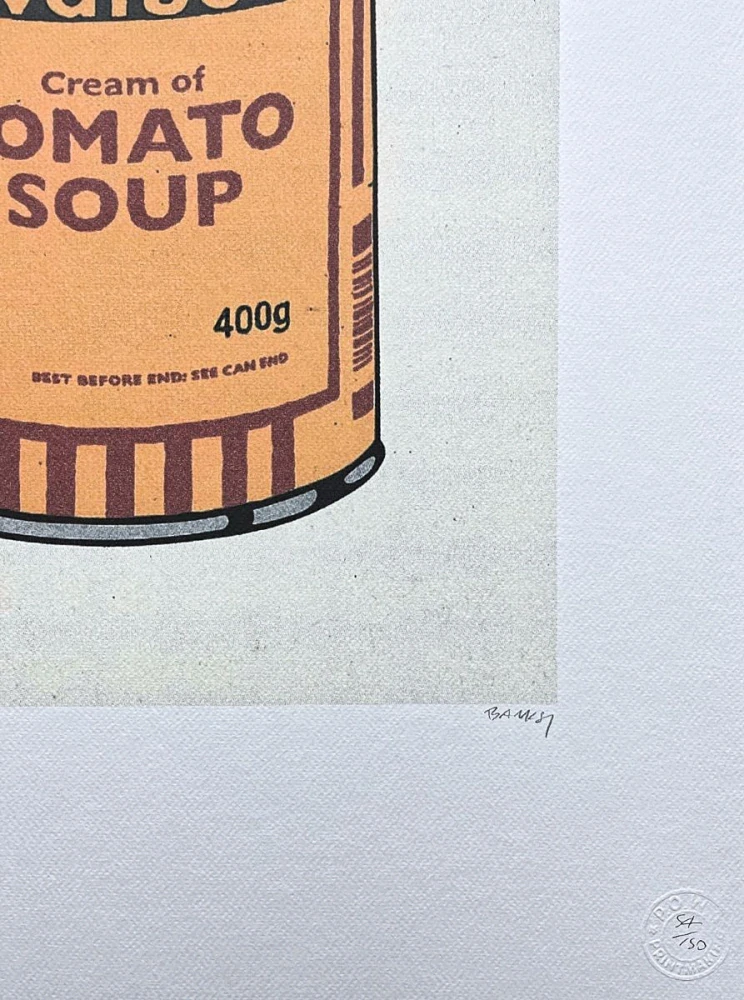 Banksy - Tesco Tomato Soup 54/150 - číslovaná edice s certifikátem, 50x70cm