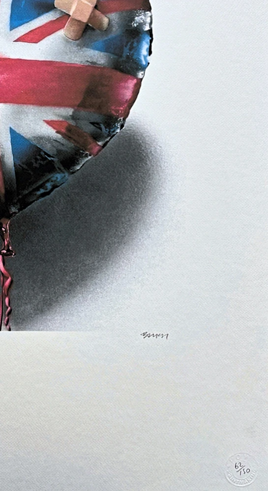 Banksy - Union Jack Balloon 62/150 - číslovaná edice s certifikátem, 50x70cm