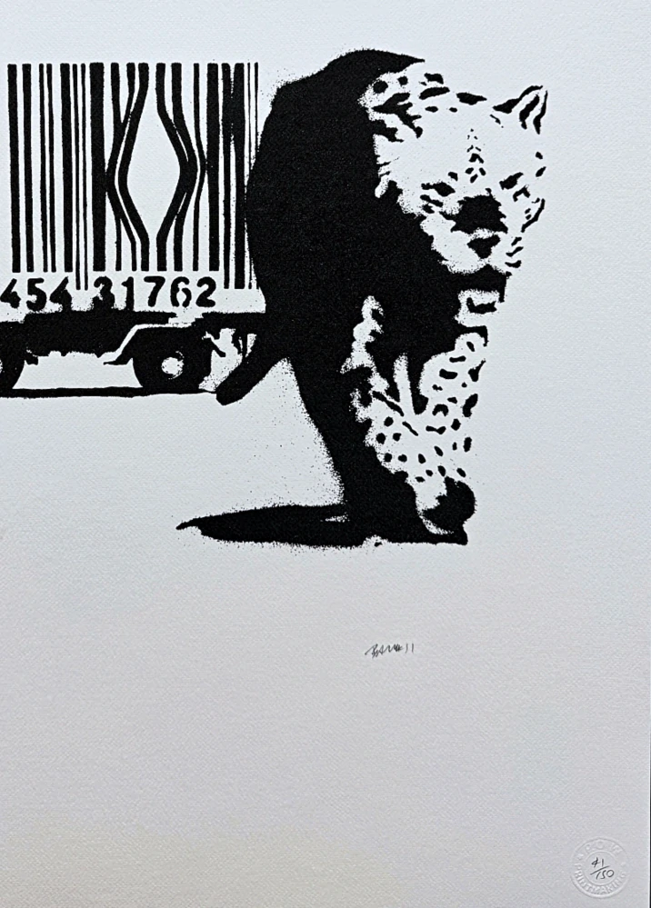 Banksy - Barcode 41/150 - číslovaná edice s certifikátem, 50x70cm