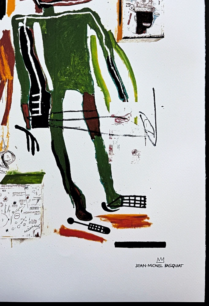 Jean-Michel Basquiat - Because It Hurts the Lungs 161/300 - limitovaná edice, signováno, 50x70cm