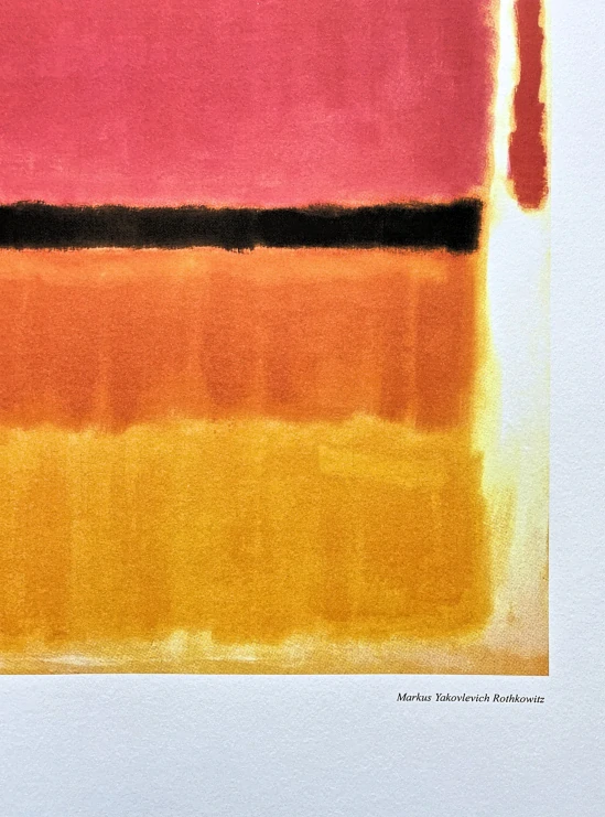 Mark Rothko - Violet, black, orange, yellow on white and red x/200 - signováno, s certifikátem, 50x65 cm