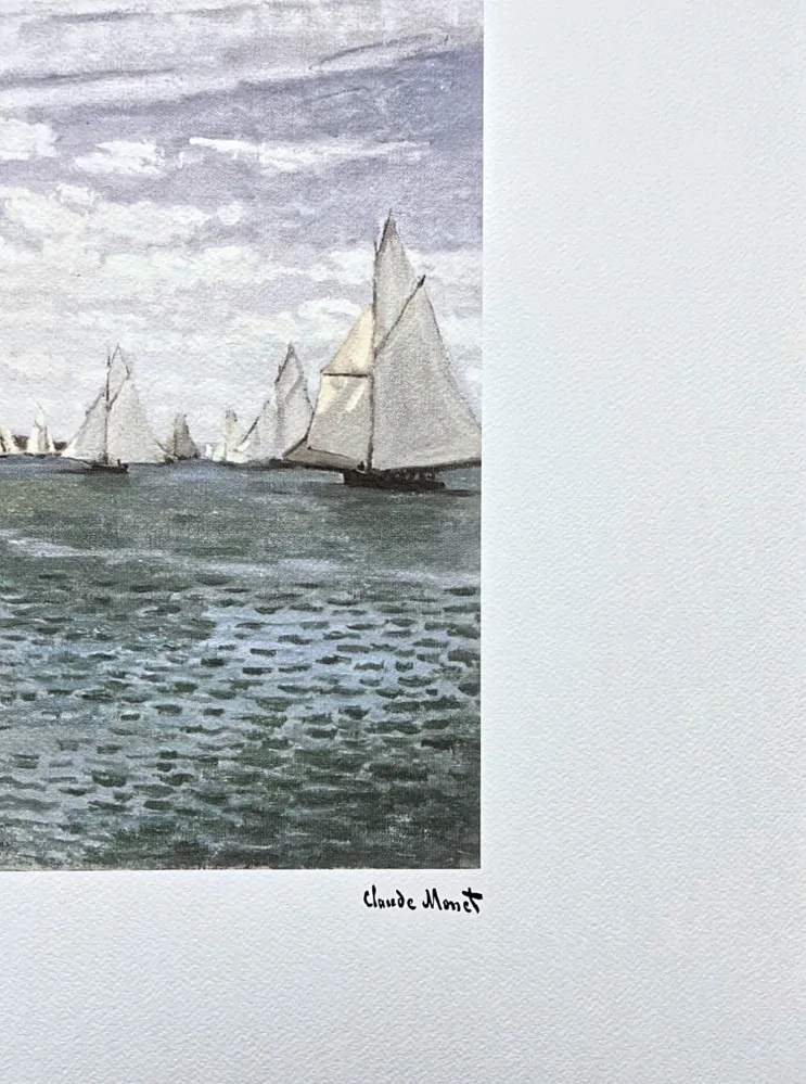 Claude Monet - Regatta at Sainte-Adresse 188/250 - limitovaná edice s certifikátem, 70x50cm