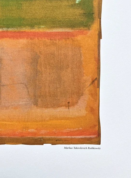 Mark Rothko - Untitled green and beige x/200 - signováno, s certifikátem, 50x65 cm