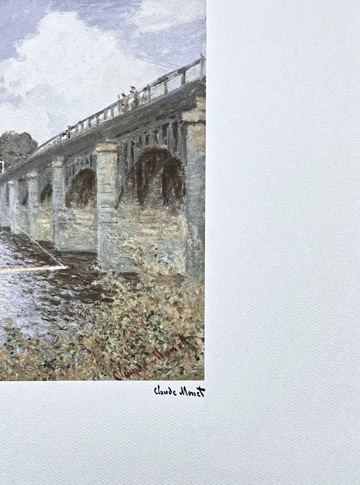 Claude Monet - The Argenteuil Bridge 70/250 - limitovaná edice s certifikátem, 70x50cm