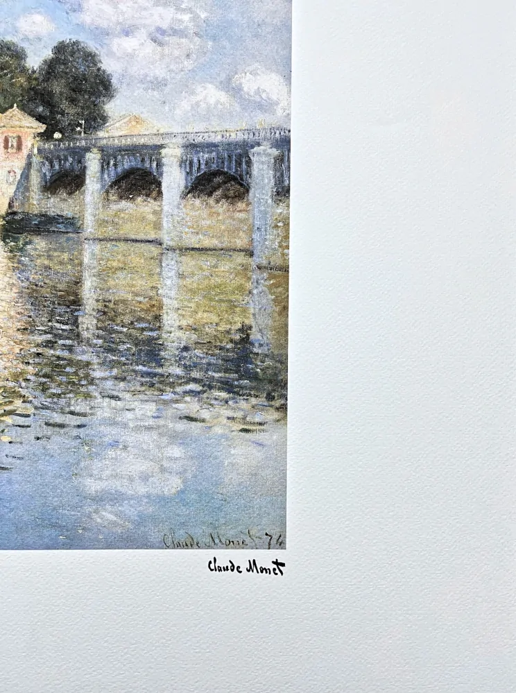 Claude Monet - The Argenteuil Bridge 119/250 - limitovaná edice s certifikátem, 70x50cm