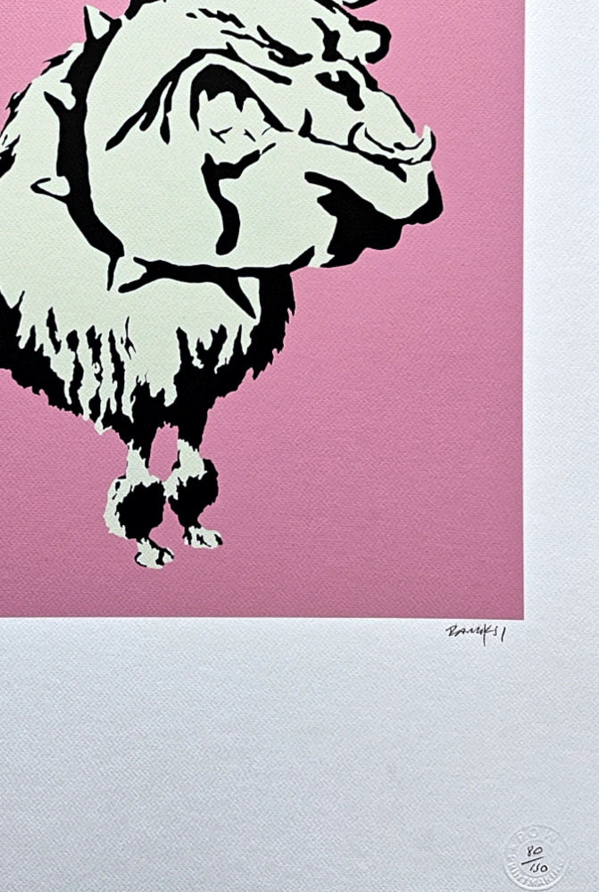 Banksy - Bulldog 80/150 - číslovaná edice s certifikátem, 50x70cm