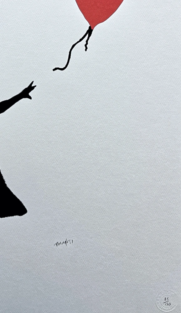 Banksy - Girl with Balloon x/150 - číslovaná edice s certifikátem, 50x70cm