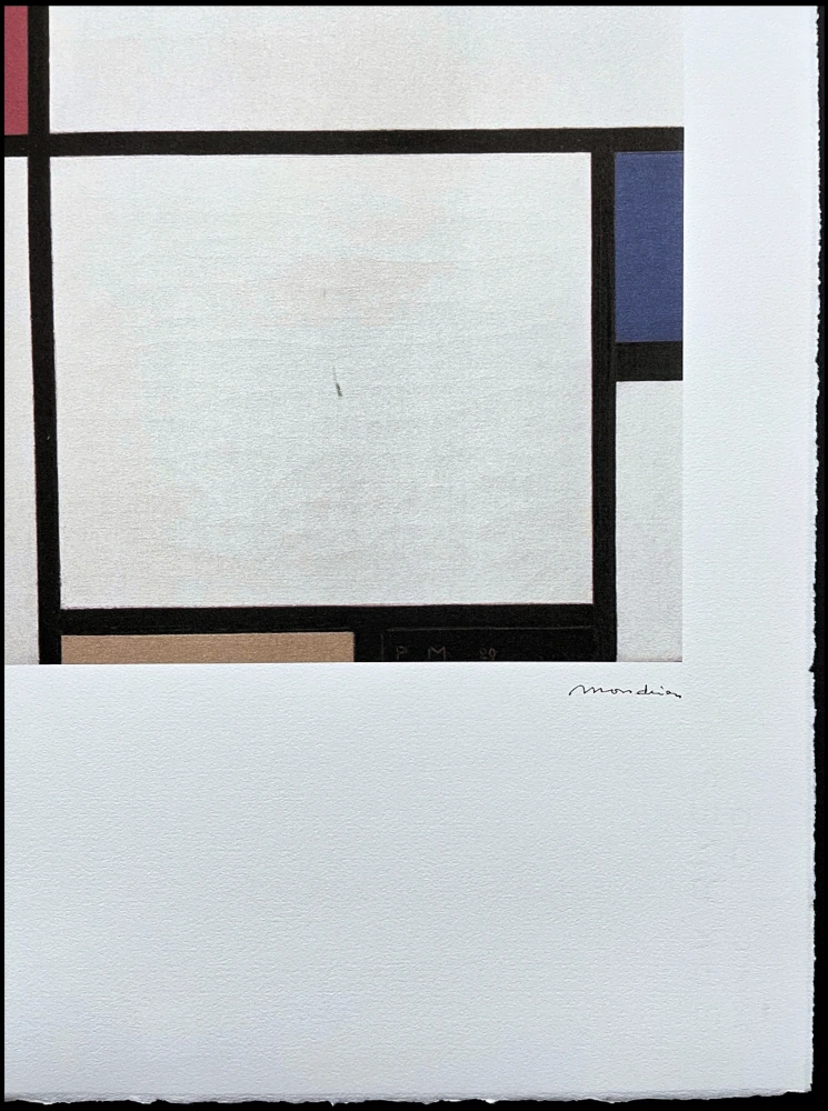 Piet Mondrian - Composition with red blue and yellow 140/200 - signováno, limitovaná edice, 50x66cm
