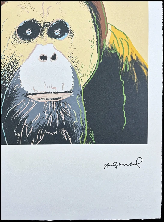 Andy Warhol - Orangutan hnědý 23/100 - edice Leo Castelli s certifikátem