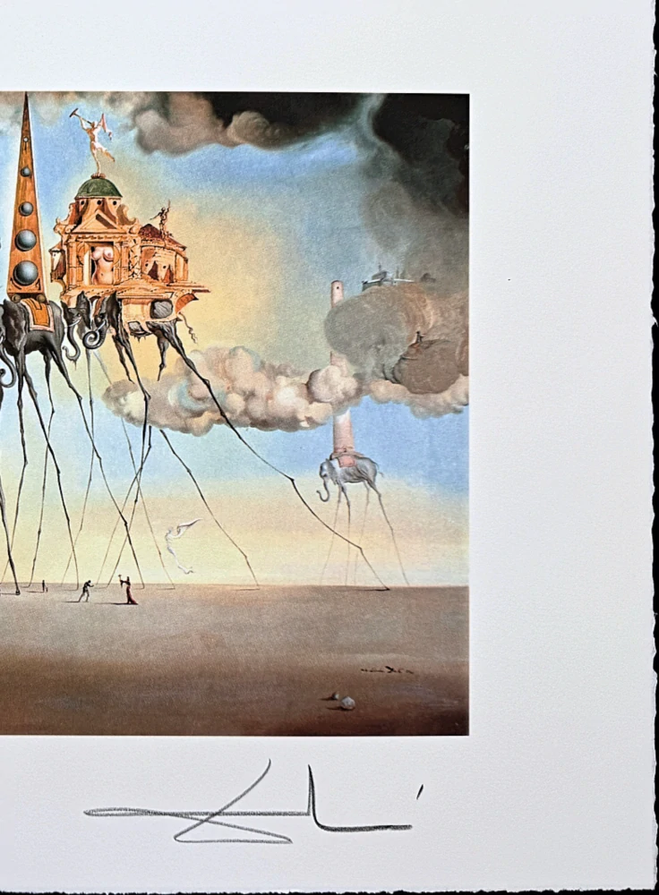 Salvador Dalí - The Temptatiton of St Anthony - signováno, limitovaná edice, 66x50cm
