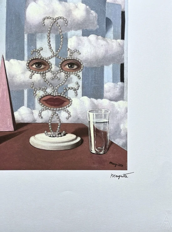 René Magritte - Face in the clouds 36/100 - limitovaná edice, 50x70cm