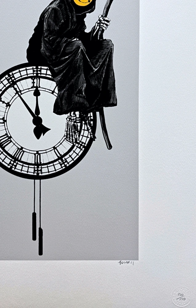 Banksy - Grin Reaper 150/150 - číslovaná edice s certifikátem, 50x70cm