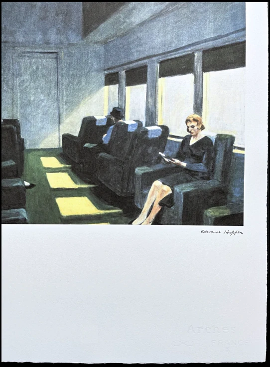 Edward Hopper - Chair car 73/150 - limitovaná edice, s certifikátem, 38x57 cm