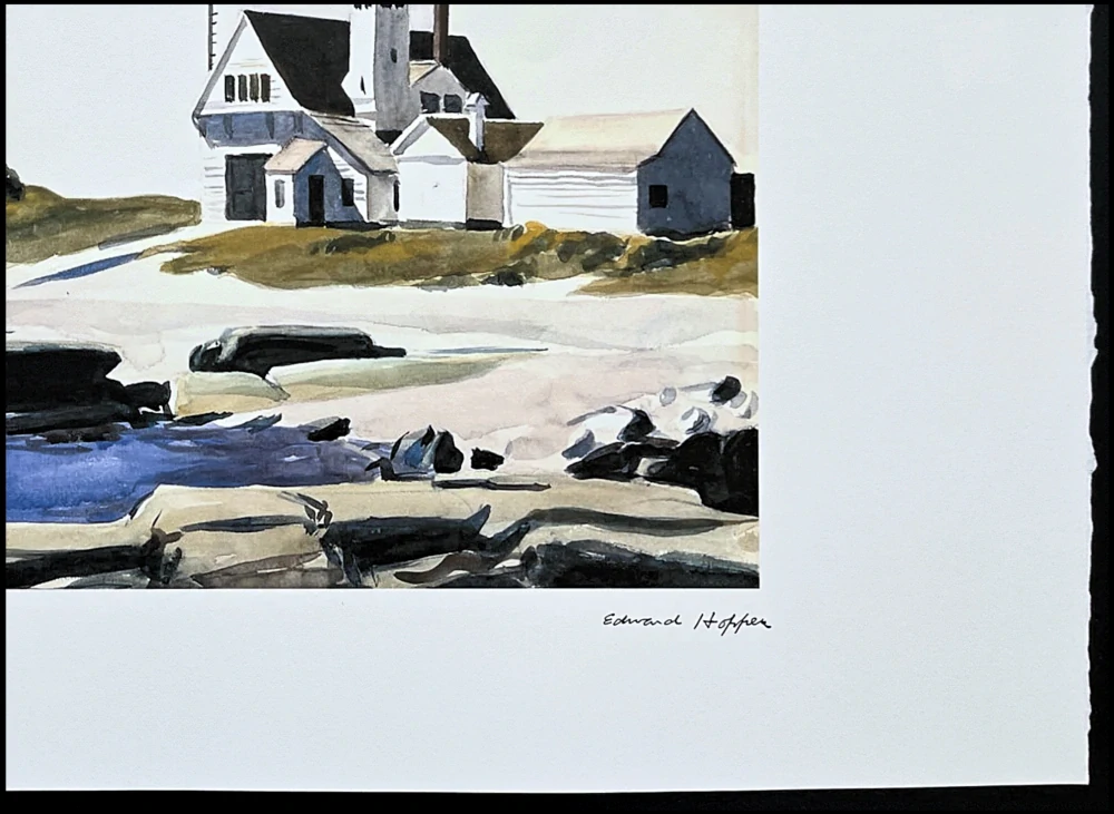 Edward Hopper - Coast guard station maine 36/150 - limitovaná edice, s certifikátem, 57x38 cm