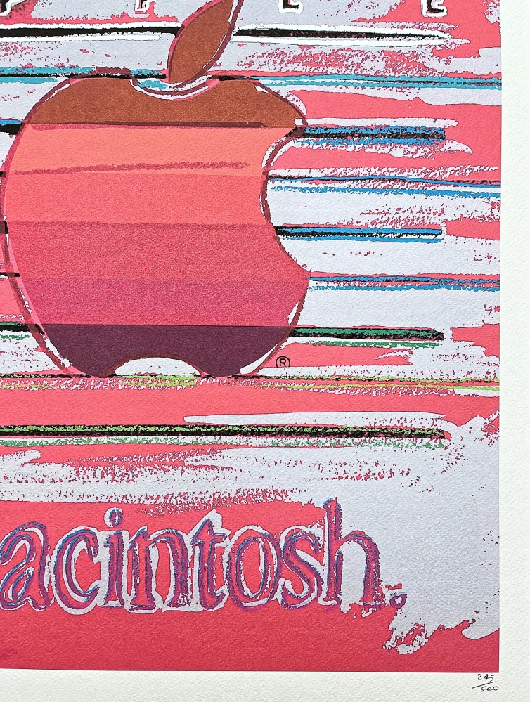 Andy Warhol - Apple červený 245/500 - signováno, 50x50cm, limitovaná edice CMOA s certifikátem