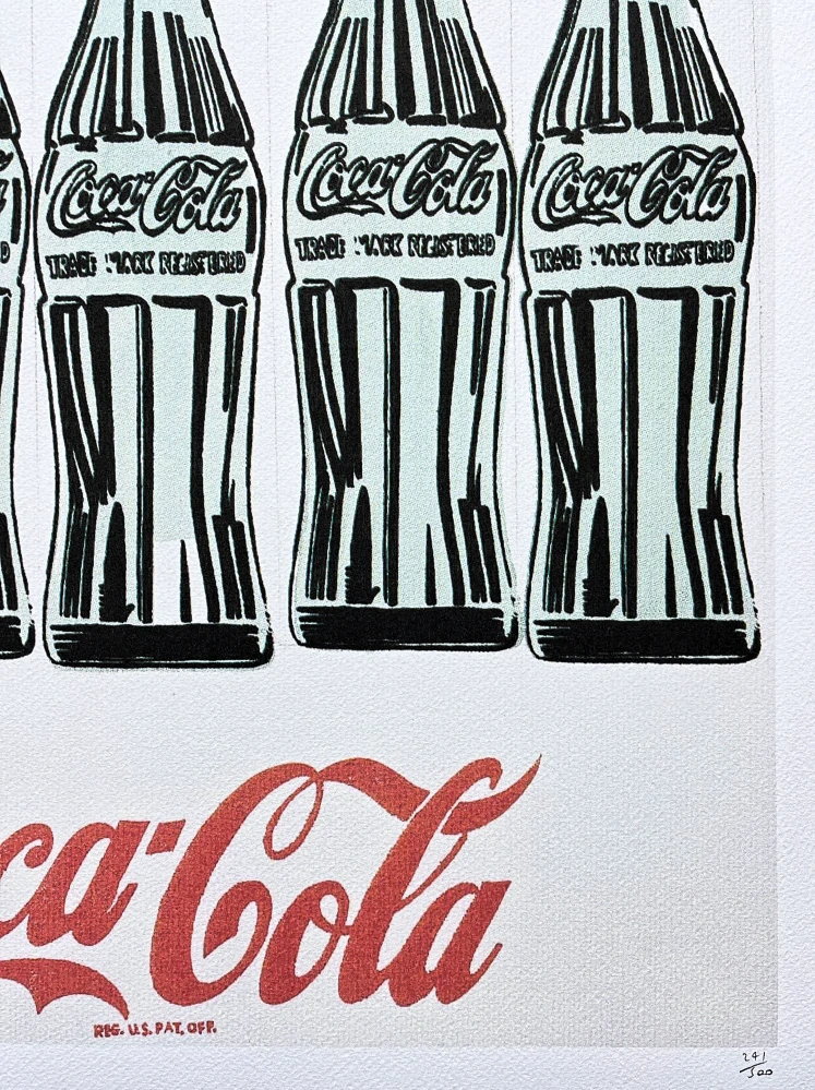 Andy Warhol - 5x Coca-Cola x/500 - signováno, 50x50cm, limitovaná edice CMOA s certifikátem