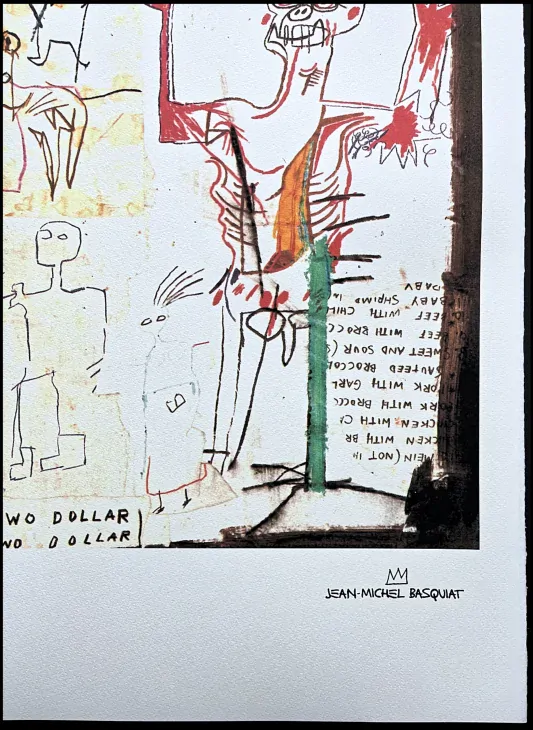 Jean-Michel Basquiat - Santo versus Second Avenue 187/300 - limitovaná edice, signováno, 50x70cm