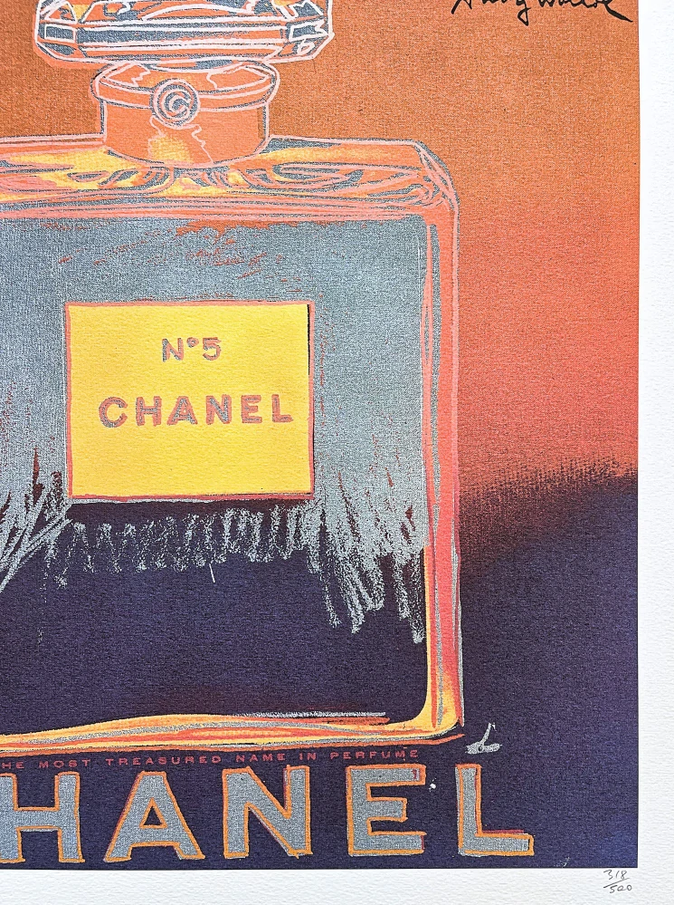 Andy Warhol - Chanel hnědo-modrý 318/500 - signováno, 50x50cm, limitovaná edice CMOA s certifikátem