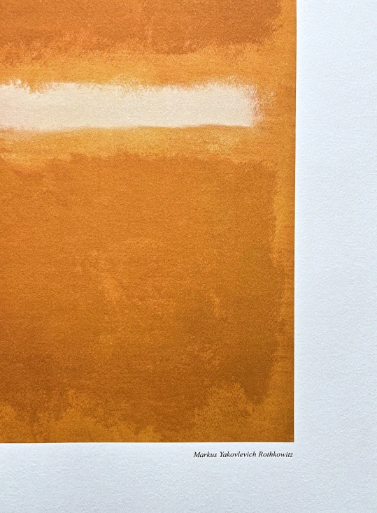 Mark Rothko - Orange and yellow x/200 - signováno, s certifikátem, 50x65 cm