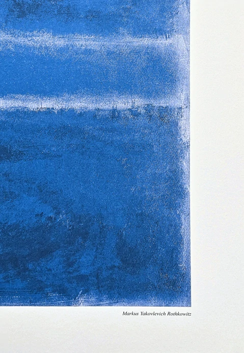 Mark Rothko - Blue stripes x/200 - signováno, s certifikátem, 50x65 cm