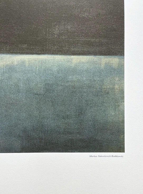 Mark Rothko - Black and grey stripes x/200 - signováno, s certifikátem, 50x65 cm