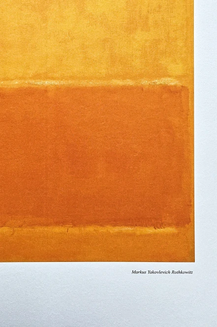 Mark Rothko - Orange and yellow x/200 - signováno, s certifikátem, 50x65 cm
