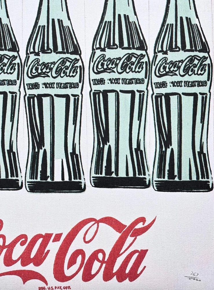 Andy Warhol - 5x Coca-Cola 263/2400 - 60x60cm, limitovaná edice CMOA s certifikátem