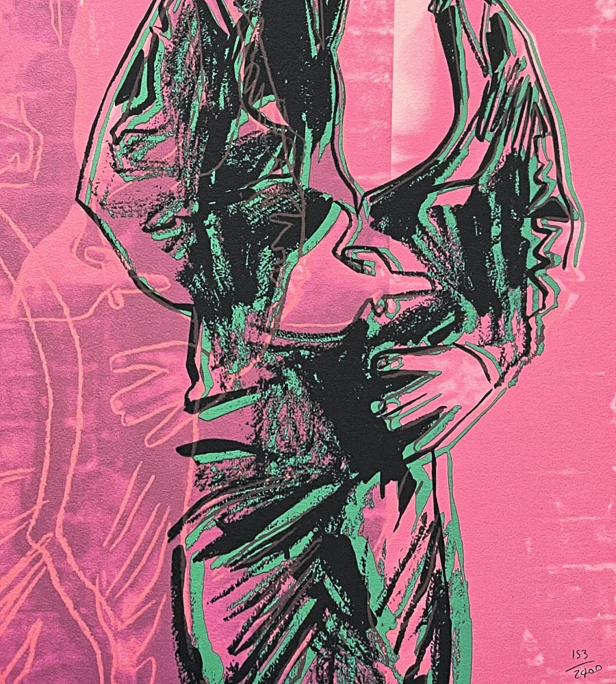 Andy Warhol - James Dean růžový 153/2400 - 60x60cm, limitovaná edice CMOA s certifikátem