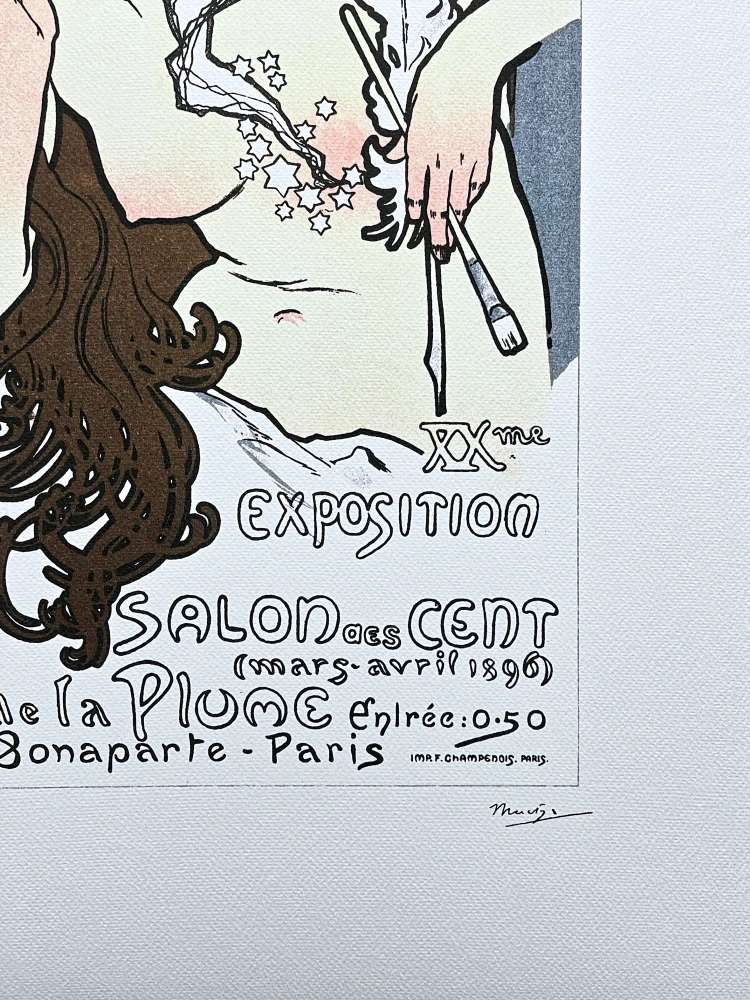 Alfons Mucha - Salon des cent 79/100 - limitovaná edice, signováno, 50x70cm