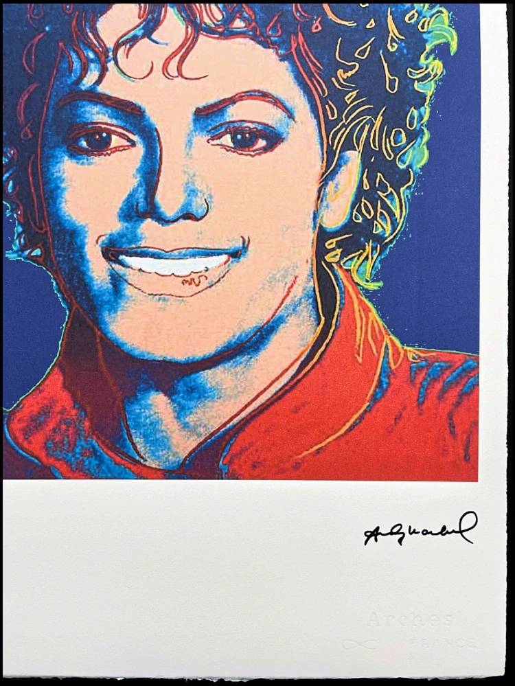 Andy Warhol - Michael Jackson tmavě modrý x/100 - edice Leo Castelli s certifikátem