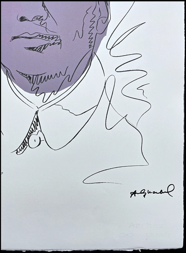 Andy Warhol - Mao Ce-tung kresba bílo-šedý 80/100 - edice Leo Castelli s certifikátem