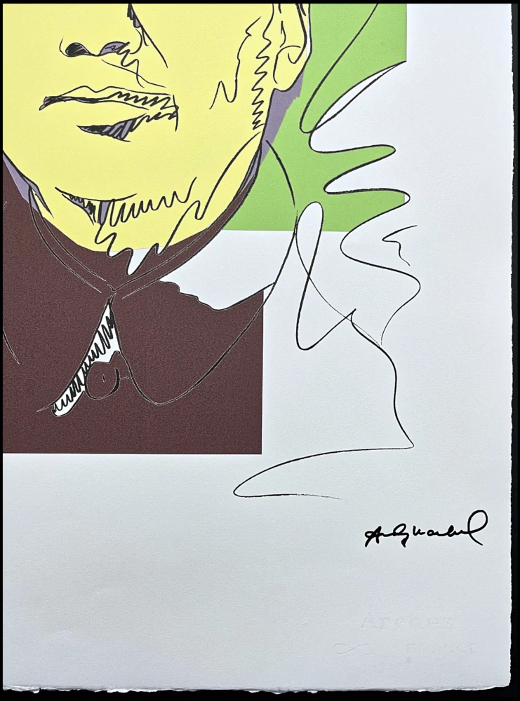 Andy Warhol - Mao Ce-tung kresba žlutý 93/100 - edice Leo Castelli s certifikátem