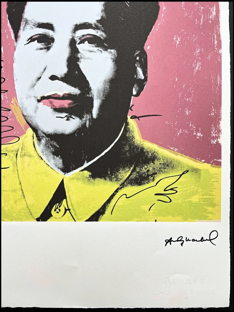 Andy Warhol - Mao Ce-tung růžovo-žlutý 61/100 - edice Leo Castelli s certifikátem